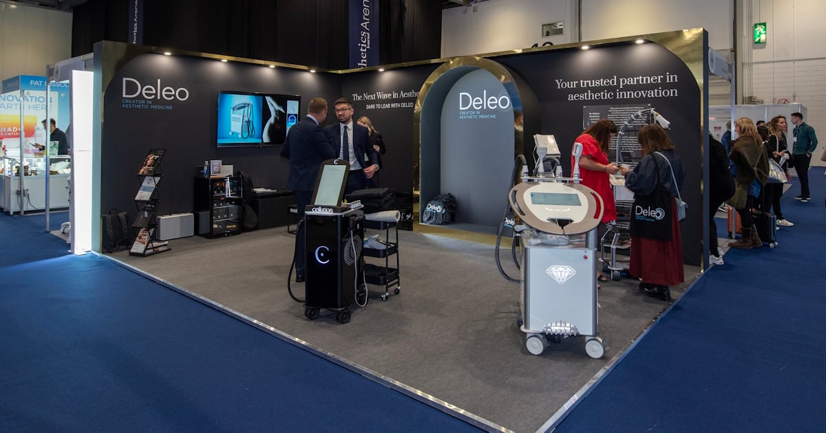 Booth Exhibits™ exhibition stand for Deleo at CCR London 2025.