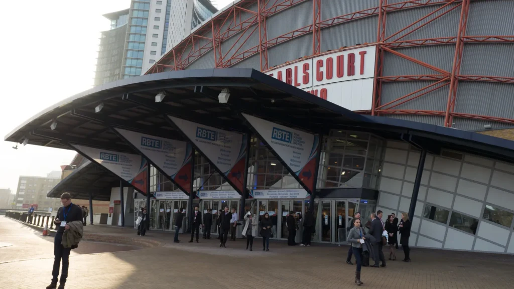 Entrance of the Earls Court Exhibition Centre.