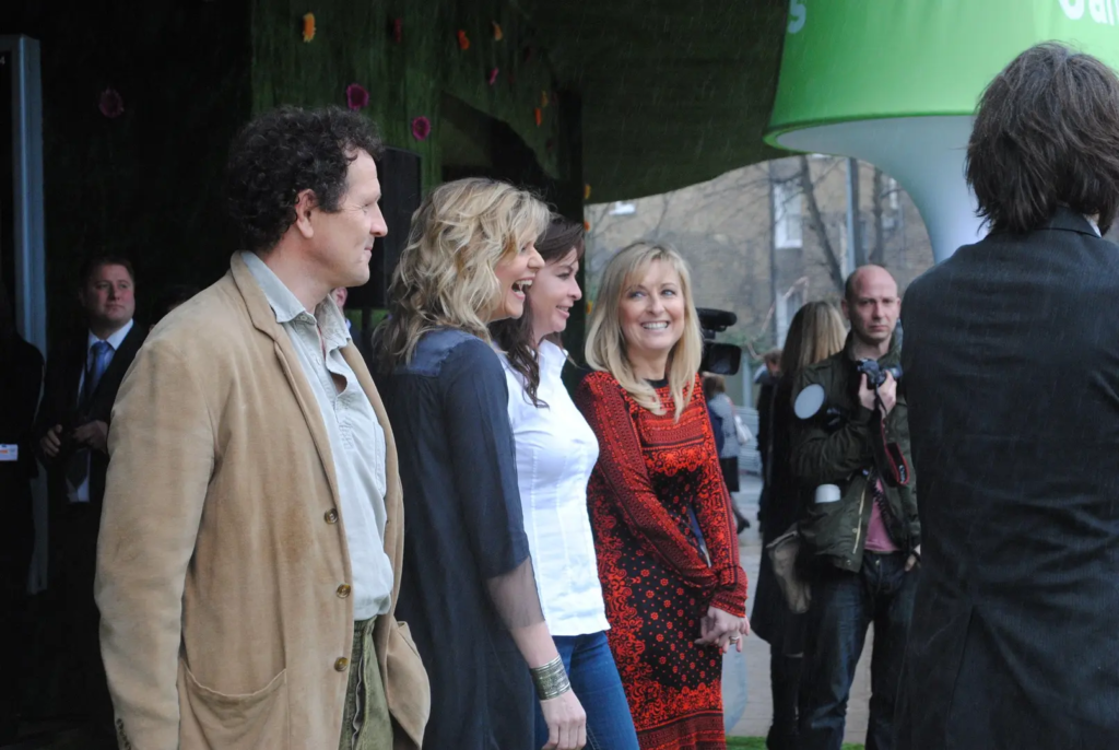 Celebrity guests congregate at the Ideal Home Show. 