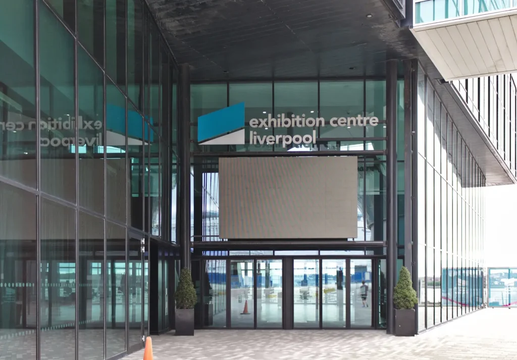 Entrance to the Exhibition Centre Liverpool.