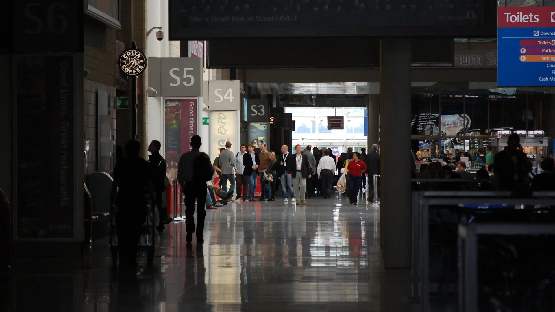Interior shot of one of the halls at the ExCeL London.