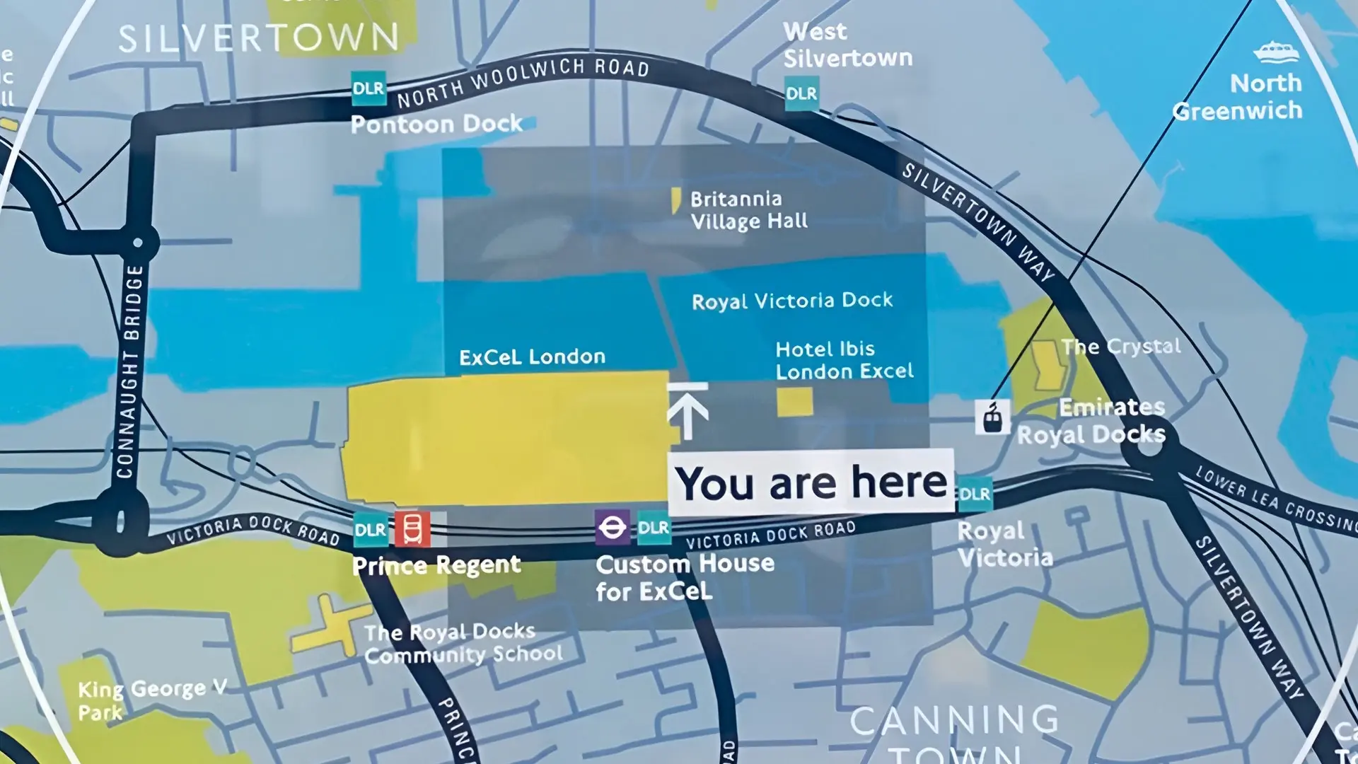 Map showing the location of the ExCeL venue in London.
