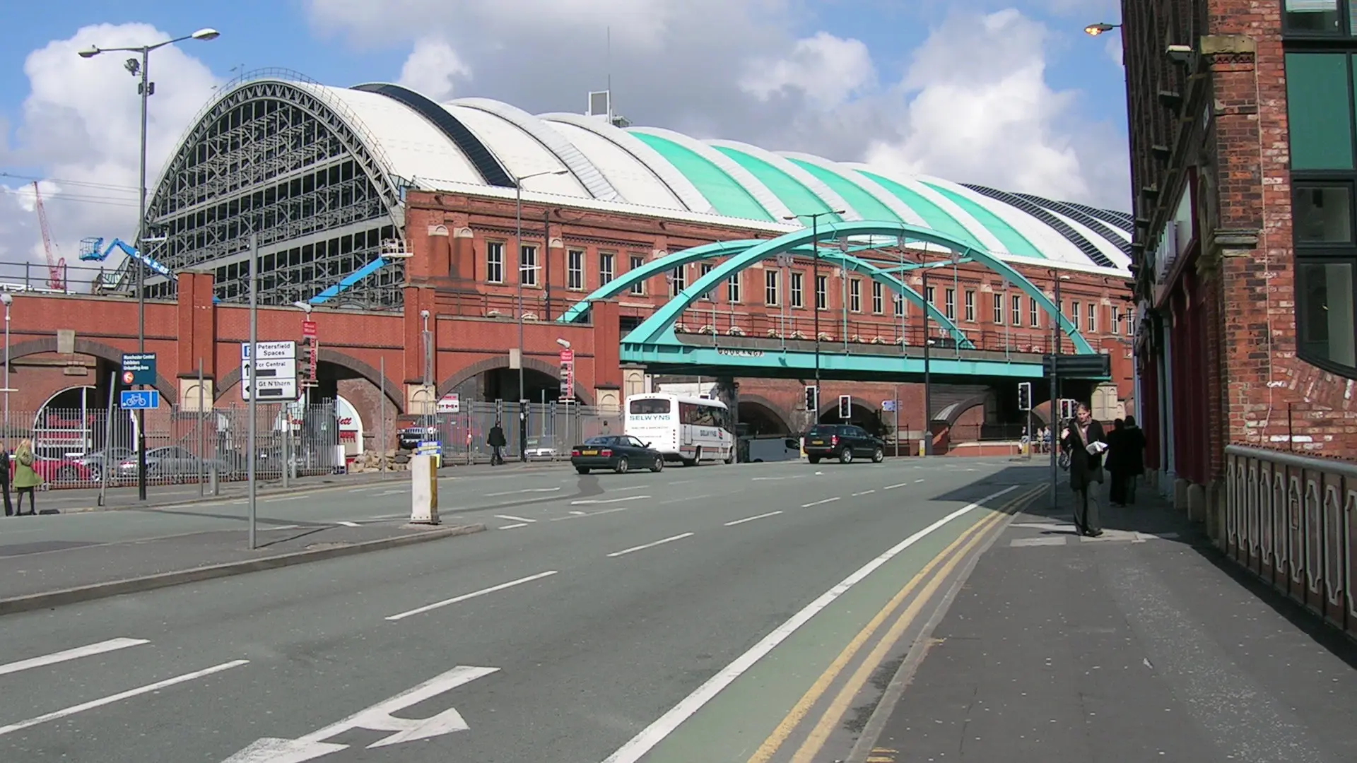 Road leading to Manchester Central Exhibition Centre.