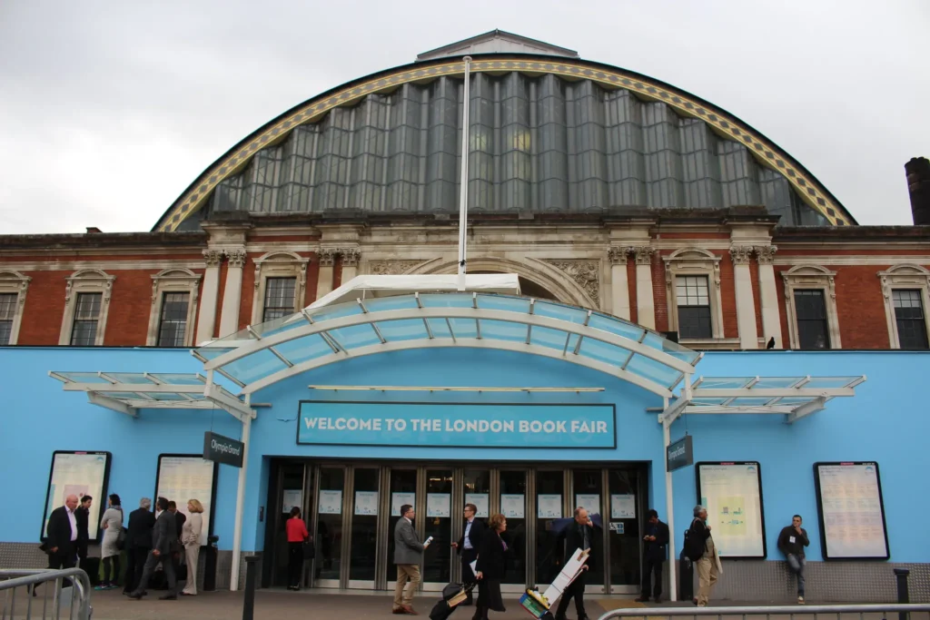 The entrance to the London Olympia during The London Book Fair.