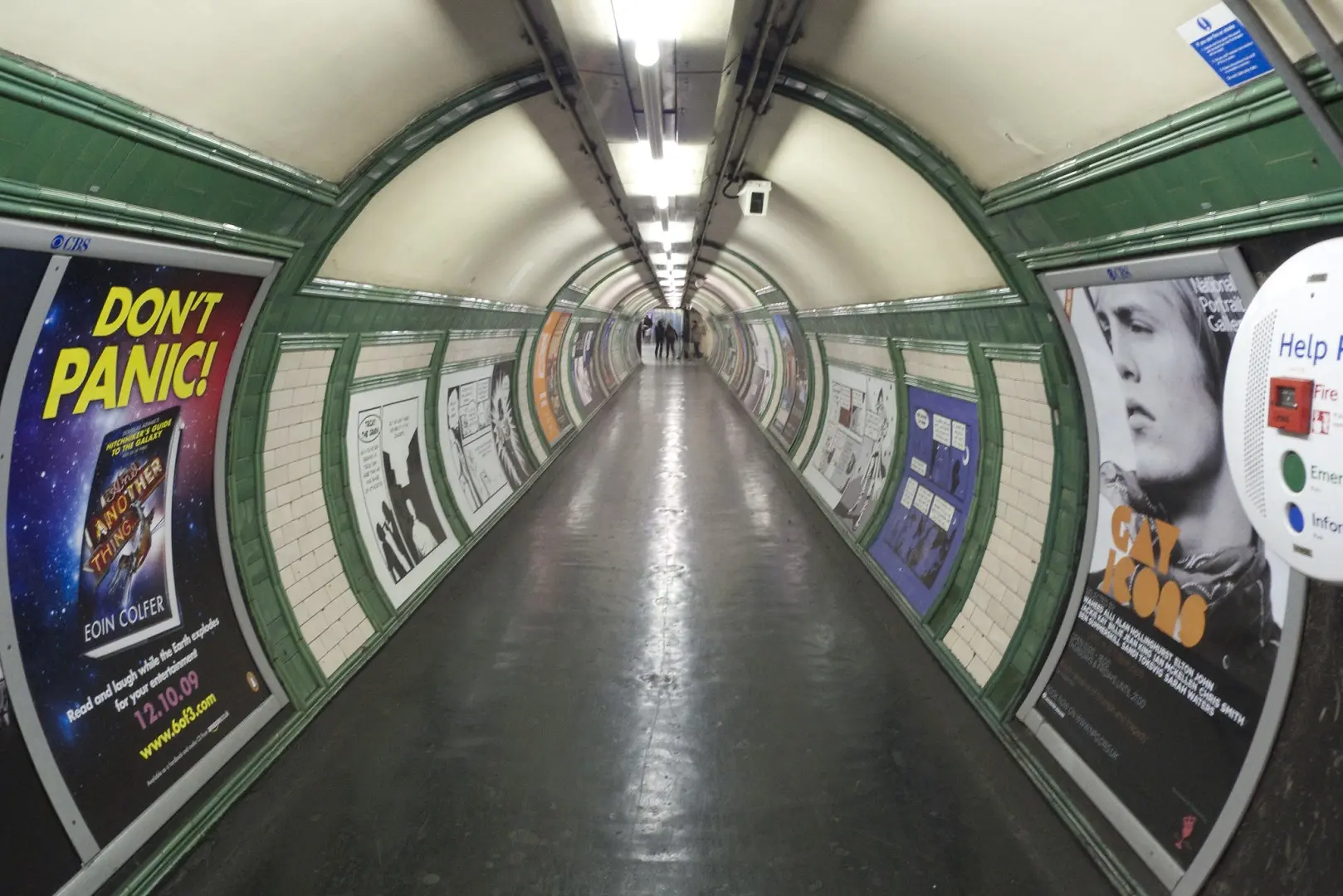Walkway in the London Underground.