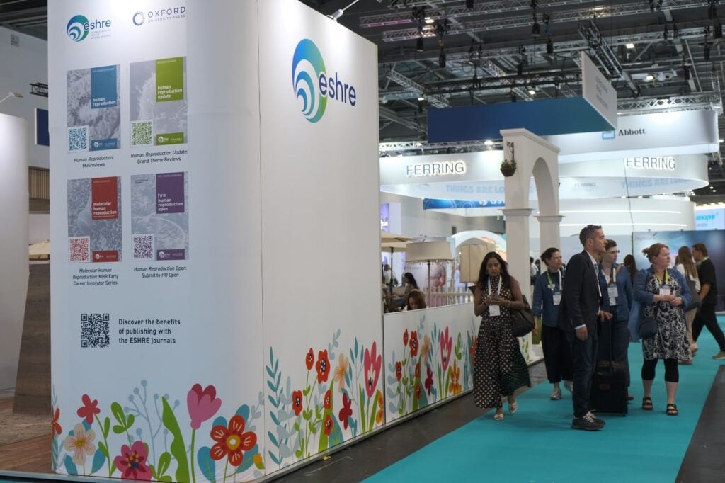 ESHRE exhibition stand at ExCeL London