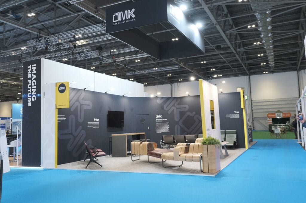 OMK Design exhibition stand at ExCeL London